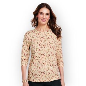 Blair Women's Three-Quarter Sleeve Anytime Tee sz 2X